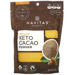 Thực phẩm chức năng Navitas Organics Organic Keto Cacao Powder 8 oz (227 g) 811961022266