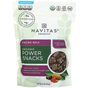 Thực phẩm chức năng Navitas Organics Organic Power Snack Cacao Goji 16 oz (454 g) 811961021047