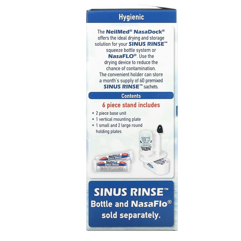 NeilMed NasaDock Plus Drying Stand with Sachets Storage White 1 NasaDock Plus Stand 2 Thành phần vi chất của NeilMed NasaDock Plus Drying Stand with Sachets Storage White 1 NasaDock Plus Stand 705928919013