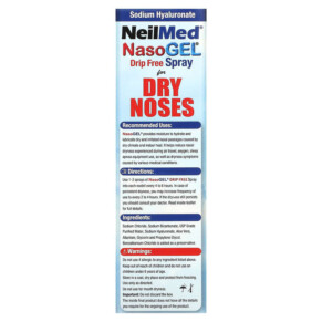 Thành phần vi chất của NeilMed NasoGel For Dry Noses 1 Bottle 1 fl oz (30 ml) 705928045309