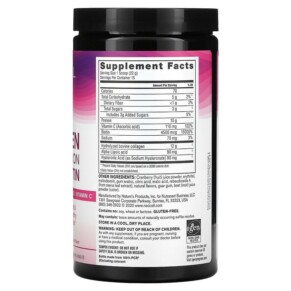 Thành phần vi chất của NeoCell Collagen Beauty Infusion with Biotin Drink Mix Cranberry 11.6 oz (330 g) 016185129429