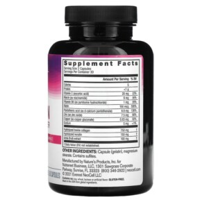 Thành phần vi chất của NeoCell Keratin Hair Volumizer 60 Capsules 016185129290