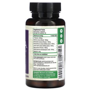 Thành phần vi chất của Nested Naturals Luna Gentle Sleep Supplement with Melatonin 60 Vegan Capsules 852446007002