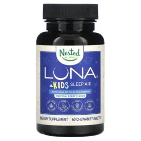 Thực phẩm chức năng Nested Naturals Luna Kids Sleep Aid Tropical Berry 60 Chewable Tablets 852446007118
