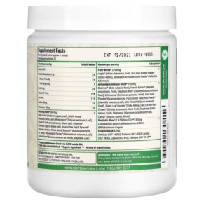 Thành phần vi chất của Nested Naturals Super Greens Original 8.5 oz (240 g) 852446007088