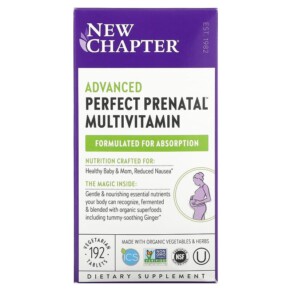Thực phẩm chức năng New Chapter Advanced Perfect Prenatal Multivitamin 192 Vegetarian Tablets 727783003171