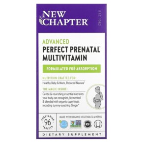 Thực phẩm chức năng New Chapter Advanced Perfect Prenatal Multivitamin 96 Vegetarian Tablets 727783003164