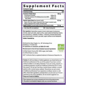 Thành phần vi chất của New Chapter All-Flora Probiotic 10 Billion CFU 60 Vegan Capsules 727783901835