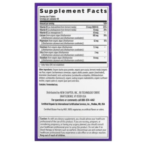 Thành phần vi chất của New Chapter Bone Strength Take Care 120 Vegetarian Slim Tablets 727783004086