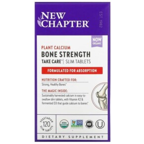 Thực phẩm chức năng New Chapter Bone Strength Take Care 120 Vegetarian Slim Tablets 727783004086