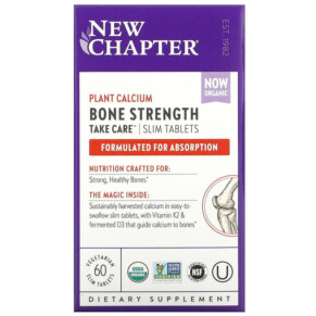Thực phẩm chức năng New Chapter Bone Strength Take Care 60 Vegetarian Slim Tablets 727783004079