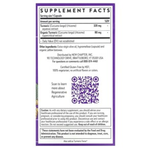 Thành phần vi chất của New Chapter Concentrated Superfood Turmeric 30 Vegetarian Capsules 727783903822