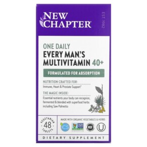 Thực phẩm chức năng New Chapter Every Man's One Daily 40+ Multivitamin 48 Vegetarian Tablets 727783003706