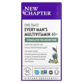 Thực phẩm chức năng New Chapter Every Man's One Daily 40+ Multivitamin 96 Vegetarian Tablets 727783003737