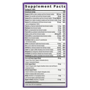 Thành phần vi chất của New Chapter Every Man's One Daily Multivitamin 72 Vegetarian Tablets 727783003287