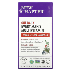 Thực phẩm chức năng New Chapter Every Man's One Daily Multivitamin 72 Vegetarian Tablets 727783003287