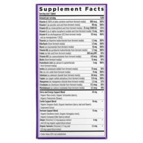 Thành phần vi chất của New Chapter Every Man's One Daily Multivitamin 96 Vegetarian Tablets 727783003331
