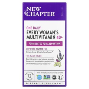 Thực phẩm chức năng New Chapter Every Woman's One Daily 40+ Multivitamin 72 Vegetarian Tablets 727783003676