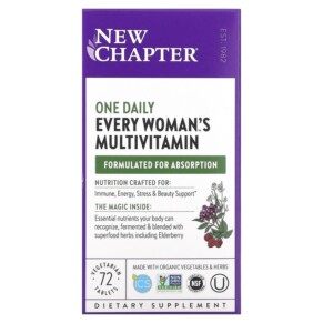 Thực phẩm chức năng New Chapter Every Woman's One Daily Multivitamin 72 Vegetarian Tablets 727783003089