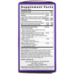 Thành phần vi chất của New Chapter Fermented Iron Complex 60 Vegetarian Tablets 727783006363