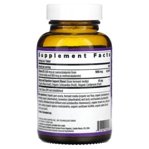 Thành phần vi chất của New Chapter Fermented Vitamin B12 1.000 mcg 60 Vegan Tablets 727783902597