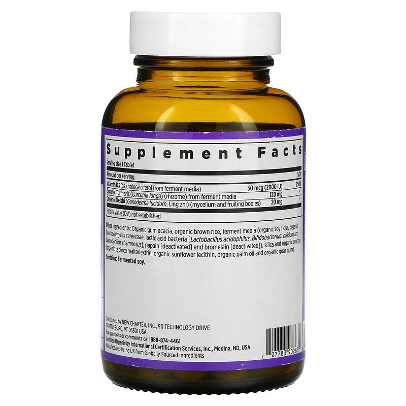New Chapter Fermented Vitamin D3 2.000 IU 60 Vegetarian Tablets 2 Thành phần vi chất của New Chapter Fermented Vitamin D3 2.000 IU 60 Vegetarian Tablets 727783902634