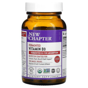 Thực phẩm chức năng New Chapter Fermented Vitamin D3 2.000 IU 90 Vegetarian Tablets 727783903587