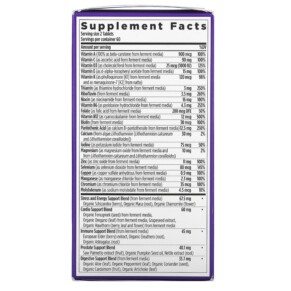 Thành phần vi chất của New Chapter Men's Advanced Multivitamin 120 Vegetarian Tablets 727783003249