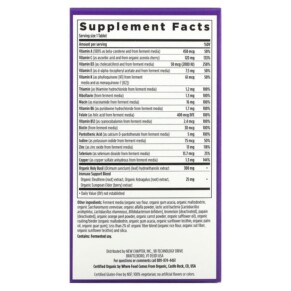 Thành phần vi chất của New Chapter One Daily Multivitamin + Immunity 30 Vegetarian Tablets 727783903532