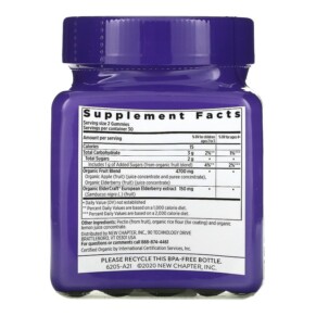 Thành phần vi chất của New Chapter Organic Elderberry Whole-Food Gummies 60 Vegan Gummies 727783902993