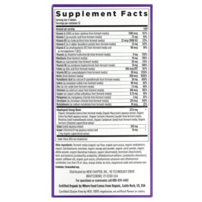 Thành phần vi chất của New Chapter Perfect Energy Multivitamin 96 Vegetarian Tablets 727783003423