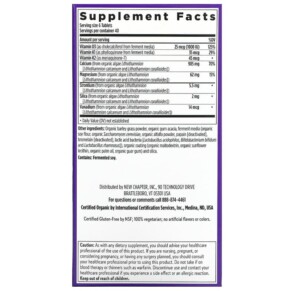 Thành phần vi chất của New Chapter Plant Calcium Bone Strength Take Care 240 Vegetarian Tiny Tablets 727783004130