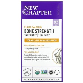 Thực phẩm chức năng New Chapter Plant Calcium Bone Strength Take Care 240 Vegetarian Tiny Tablets 727783004130