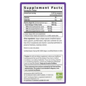 Thành phần vi chất của New Chapter Prenatal Vegan Omega-3 Complex 30 Vegan Softgels 727783903686