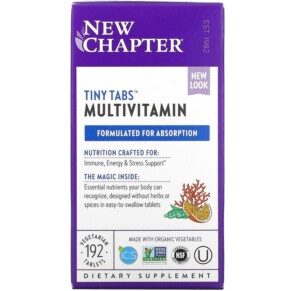 Thực phẩm chức năng New Chapter Tiny Tabs Multivitamin 192 Vegetarian Tablets 727783003621