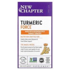 Thực phẩm chức năng New Chapter Turmeric Force 120 Vegetarian Capsules 727783900456
