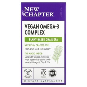 Thực phẩm chức năng New Chapter Vegan Omega-3 Complex 30 Vegan Softgels 727783903679