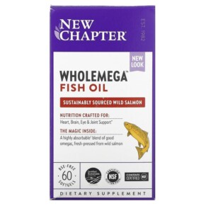 Thực phẩm chức năng New Chapter Wholemega Fish Oil 60 Softgels 727783050021