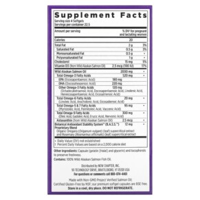 Thành phần vi chất của New Chapter Wholemega Fish Oil for Moms 90 Softgels 727783050168