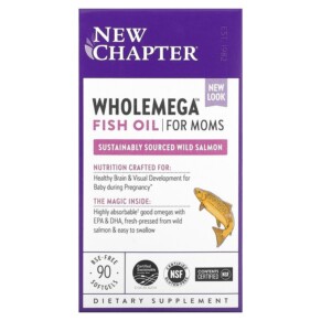 Thực phẩm chức năng New Chapter Wholemega Fish Oil for Moms 90 Softgels 727783050168