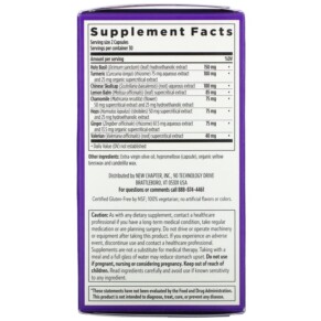 Thành phần vi chất của New Chapter Zyflamend Nighttime 60 Vegetarian Capsules 727783900913