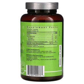 Thành phần vi chất của New Nordic US Inc Apple Cider Vegan Gummies Apple 60 Gummies 741805000733