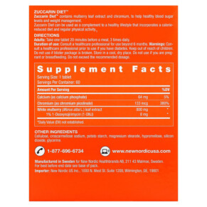 Thành phần vi chất của New Nordic US Inc Zuccarin Diet 60 Tablets 741805720211
