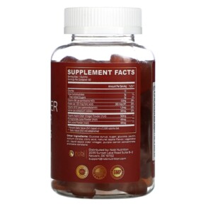 Thành phần vi chất của Nobi Nutrition Premium Apple Cider Vinegar Gummies with The Mother Apple 60 Gummies 850018274234