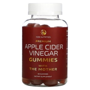 Thực phẩm chức năng Nobi Nutrition Premium Apple Cider Vinegar Gummies with The Mother Apple 60 Gummies 850018274234