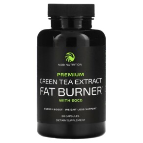 Thực phẩm chức năng Nobi Nutrition Premium Green Tea Extract Fat Burner with EGCG 60 Capsules 850018274029