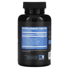 Thành phần vi chất của Nobi Nutrition Premium Night Time Fat Burner 60 Capsules 850018274067