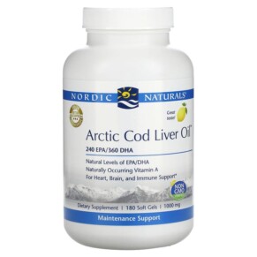 Thực phẩm chức năng Nordic Naturals Arctic Cod Liver Oil Lemon 1.000 mg 180 Softgels 768990578847