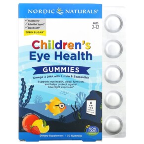 Thực phẩm chức năng Nordic Naturals Children's Eye Health Gummies Ages 2-12 Strawberry Lemonade 30 Gummies 768990018442