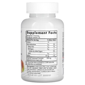 Thành phần vi chất của Nordic Naturals Curcumin Gummies Mango 100 mg 60 Gummies 768990301865